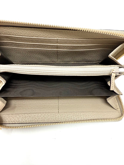 Ophidia Zip Around Wallet GG Supreme Canvas Beige - Gucci