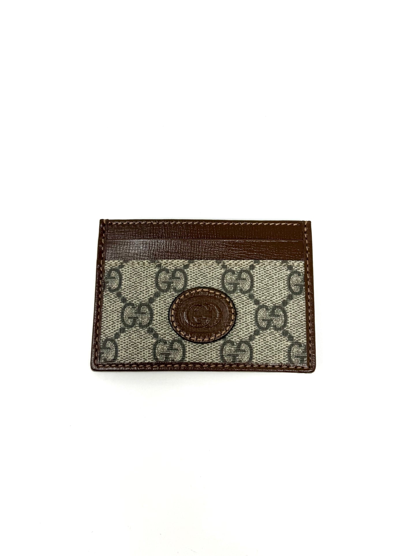 Interlocking G Card Case Supreme Canvas - Gucci