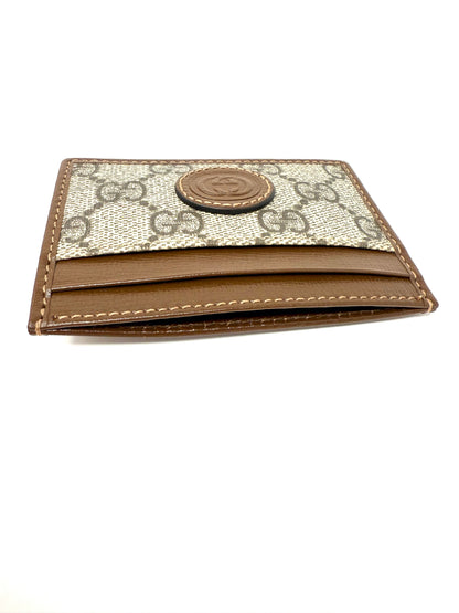 Interlocking G Card Case Supreme Canvas - Gucci