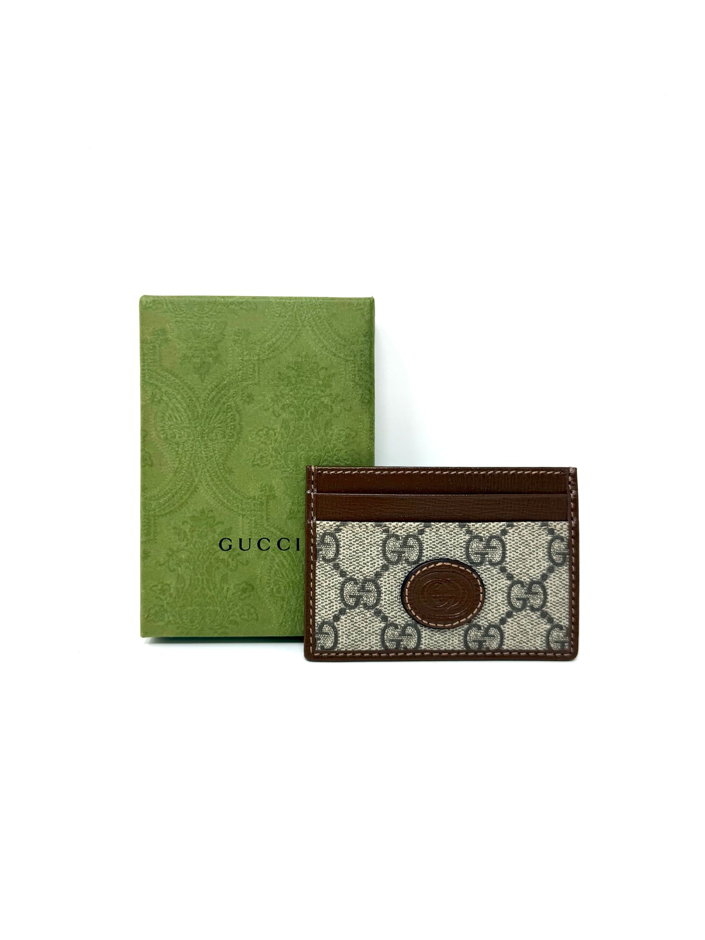 Interlocking G Card Case Supreme Canvas - Gucci