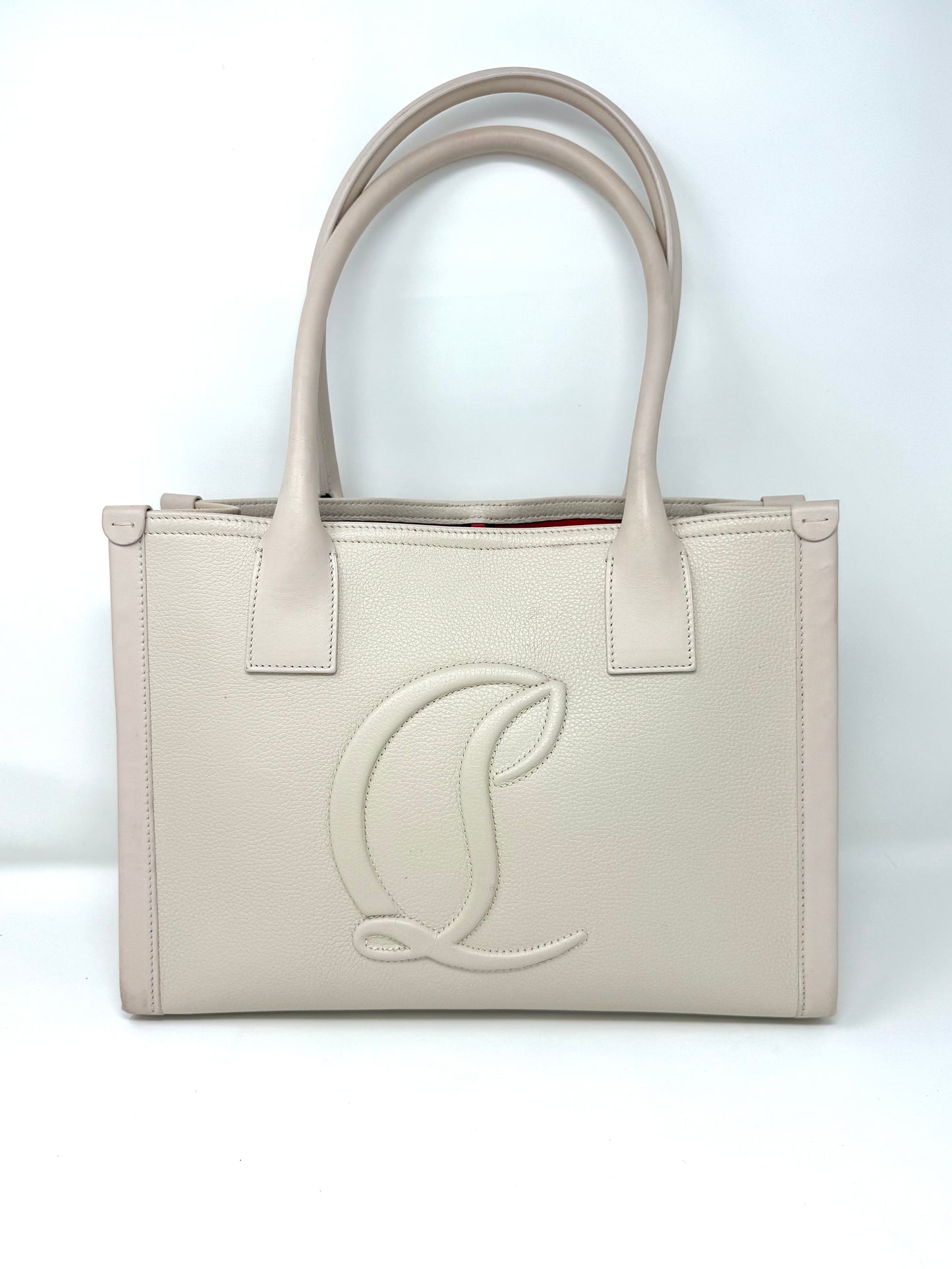 By My Side Tote Calfskin Leche - Christian Louboutin