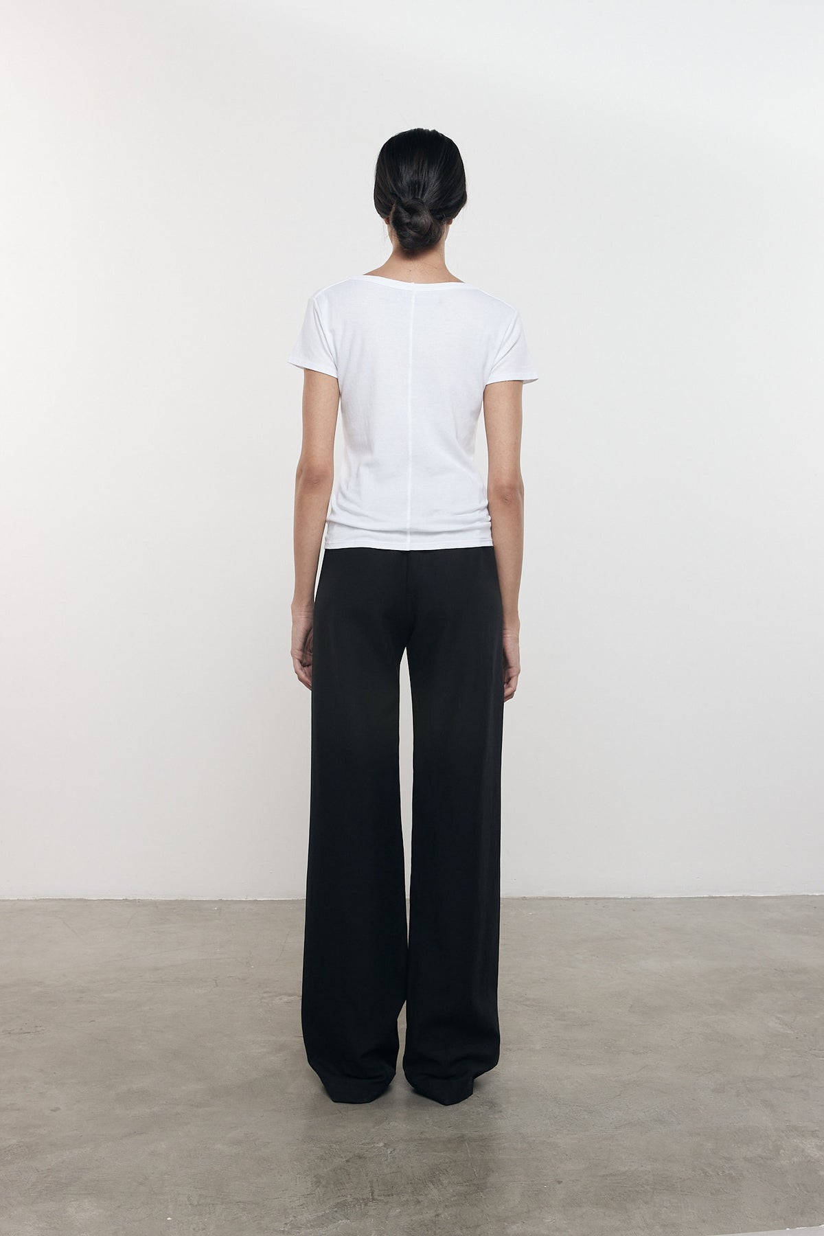 Supima Cotton Perfect V Tee White - Enza Costa