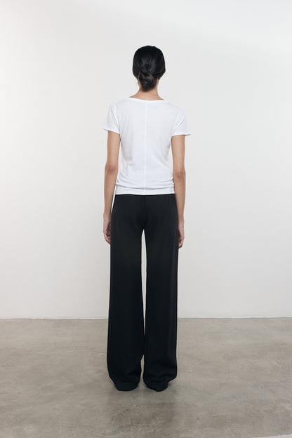 Supima Cotton Perfect V Tee White - Enza Costa