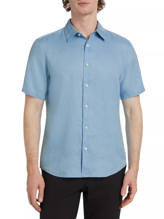 Irving Short Sleeve Shirt Powder Blue - Theory
