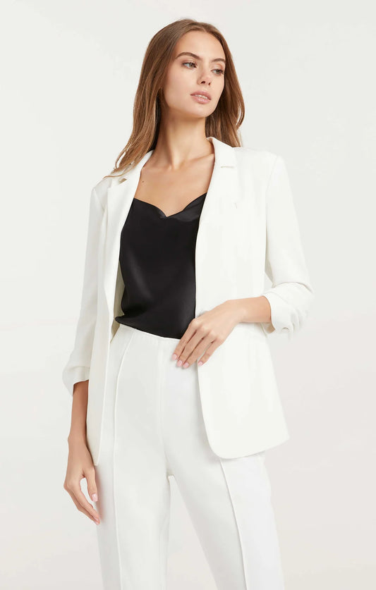 Crepe Khloe Blazer Ivory - Cinq à Sept