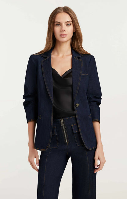 Denim Khloe Blazer Indigo - Cinq à Sept