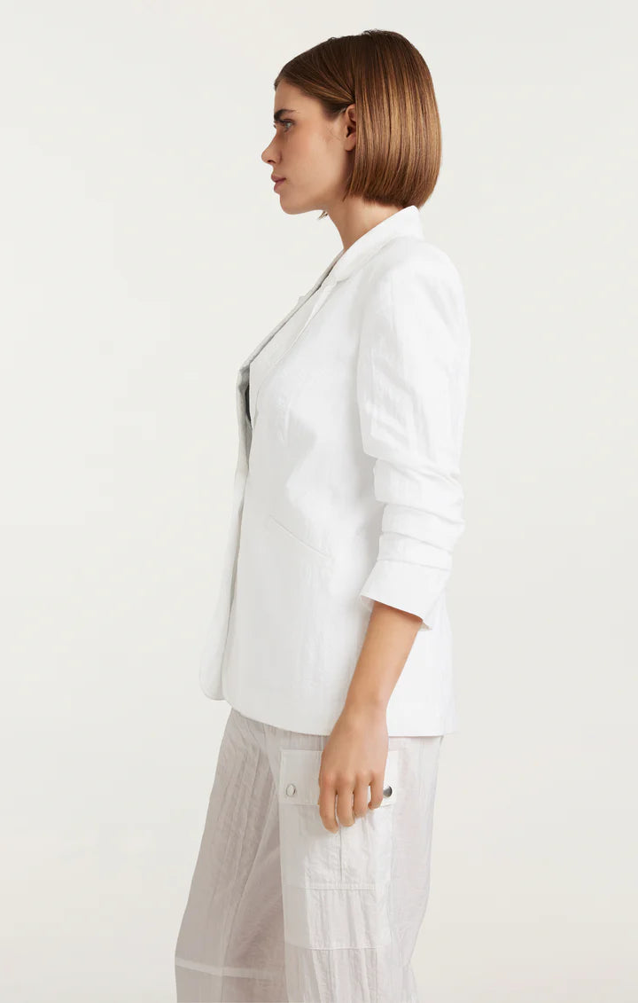 Tumbled Woven Khloe Blazer White - Cinq à Sept