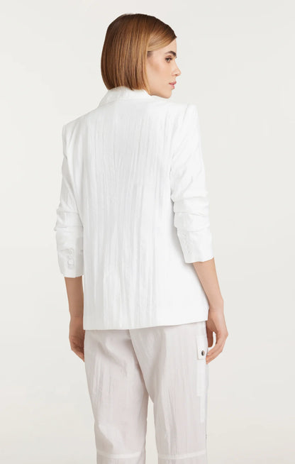 Tumbled Woven Khloe Blazer White - Cinq à Sept