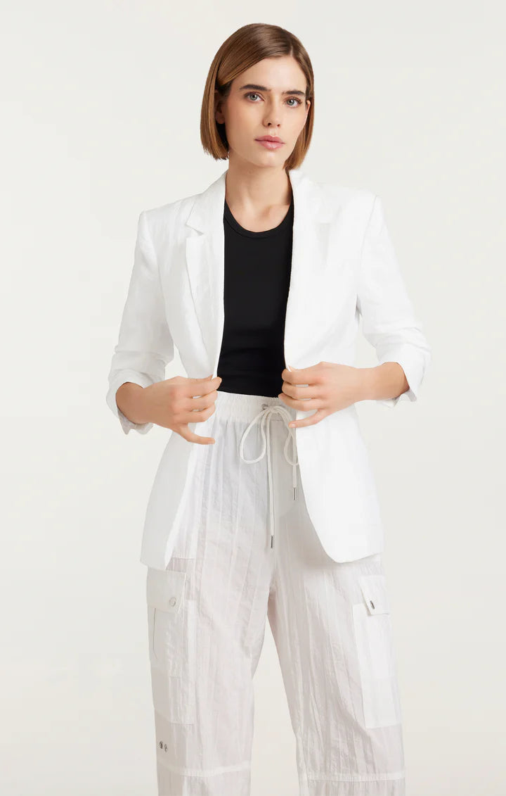 Tumbled Woven Khloe Blazer White - Cinq à Sept