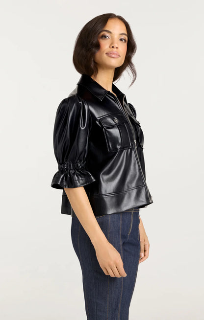 Lite Vegan Leather Holly Jacket Black - Cinq à Sept