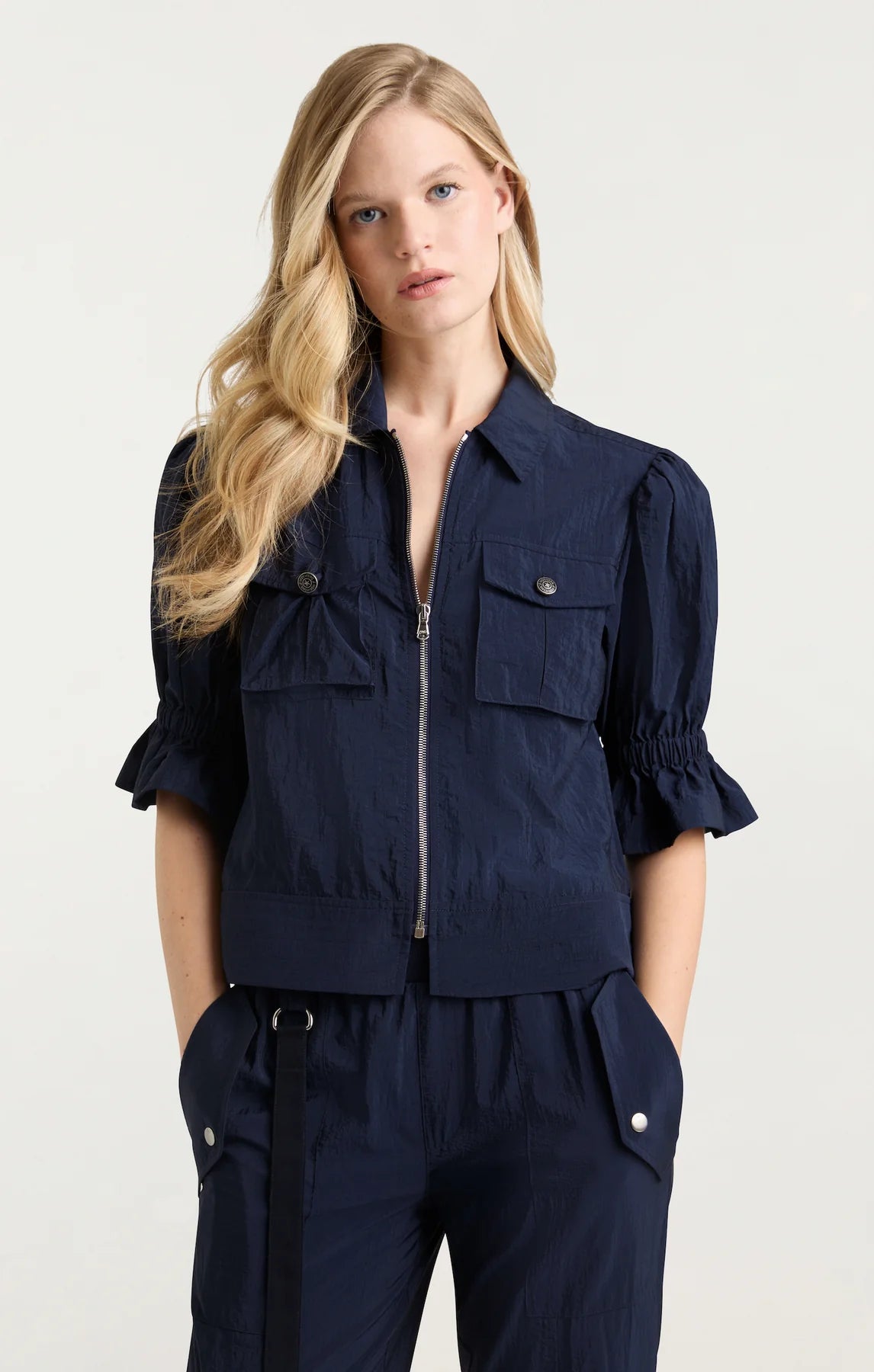 Holly Parachute Jacket Navy - Cinq à Sept