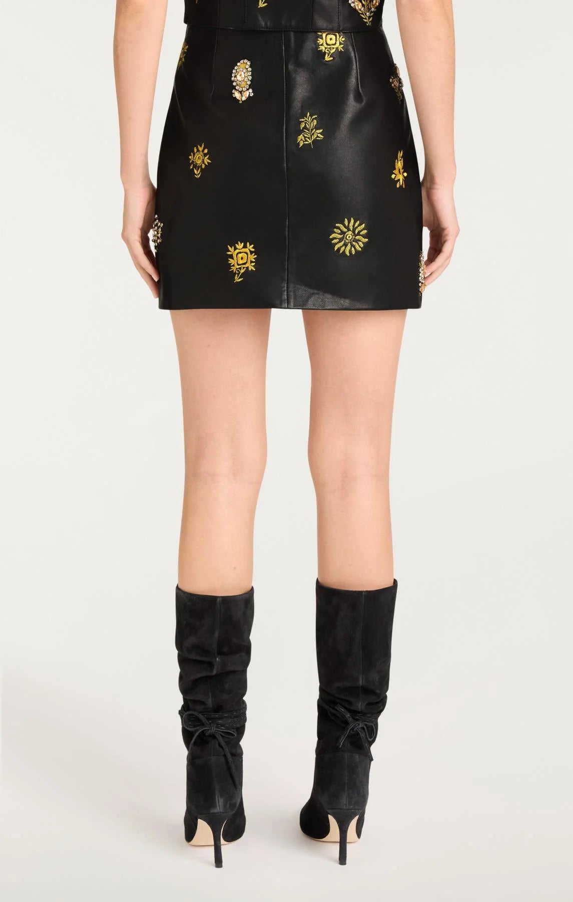 Leila Leather Doris Skirt Black - Cinq à Sept