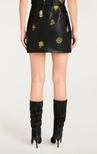 Leila Leather Doris Skirt Black - Cinq à Sept