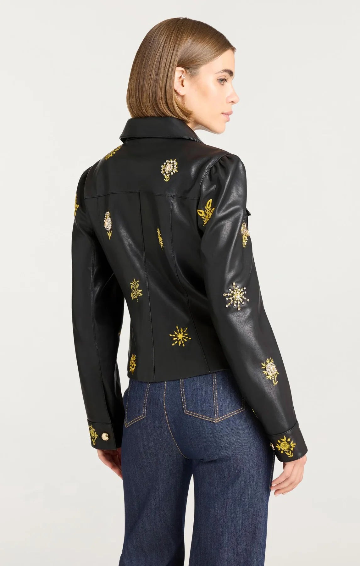 Leila Leather Sarita Jacket Black - Cinq à Sept