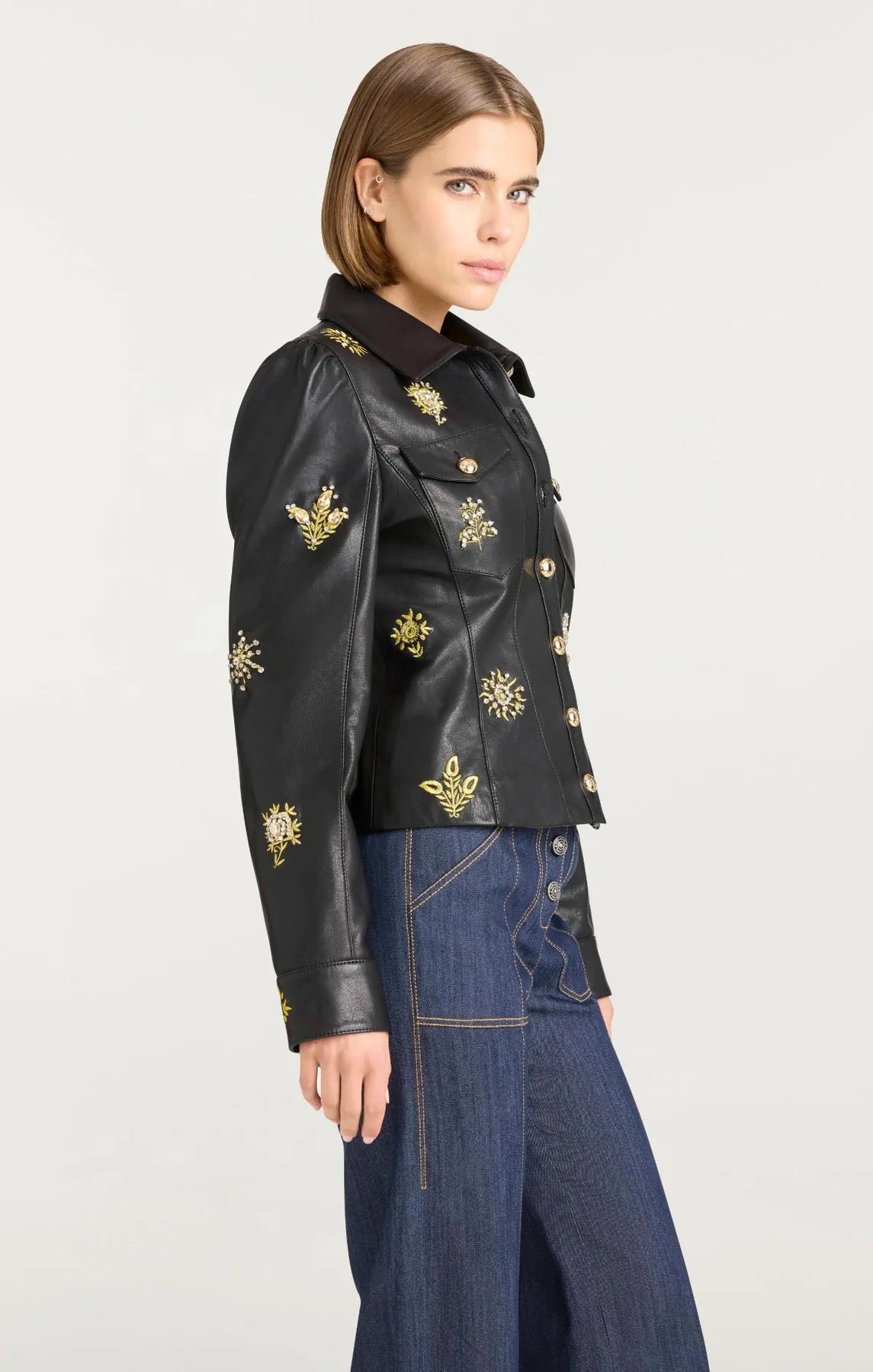 Leila Leather Sarita Jacket Black - Cinq à Sept