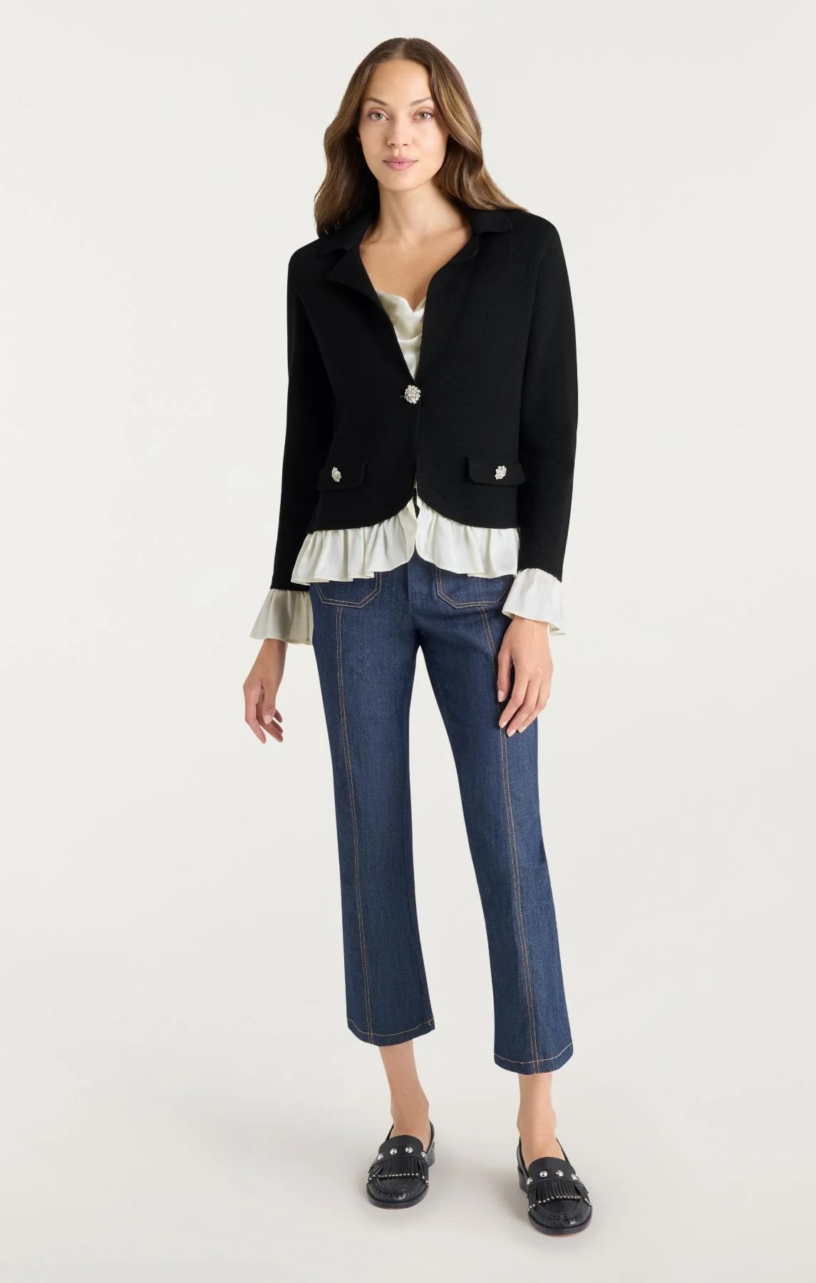 Melisan Jacket Black/Ivory - Cinq á Sept