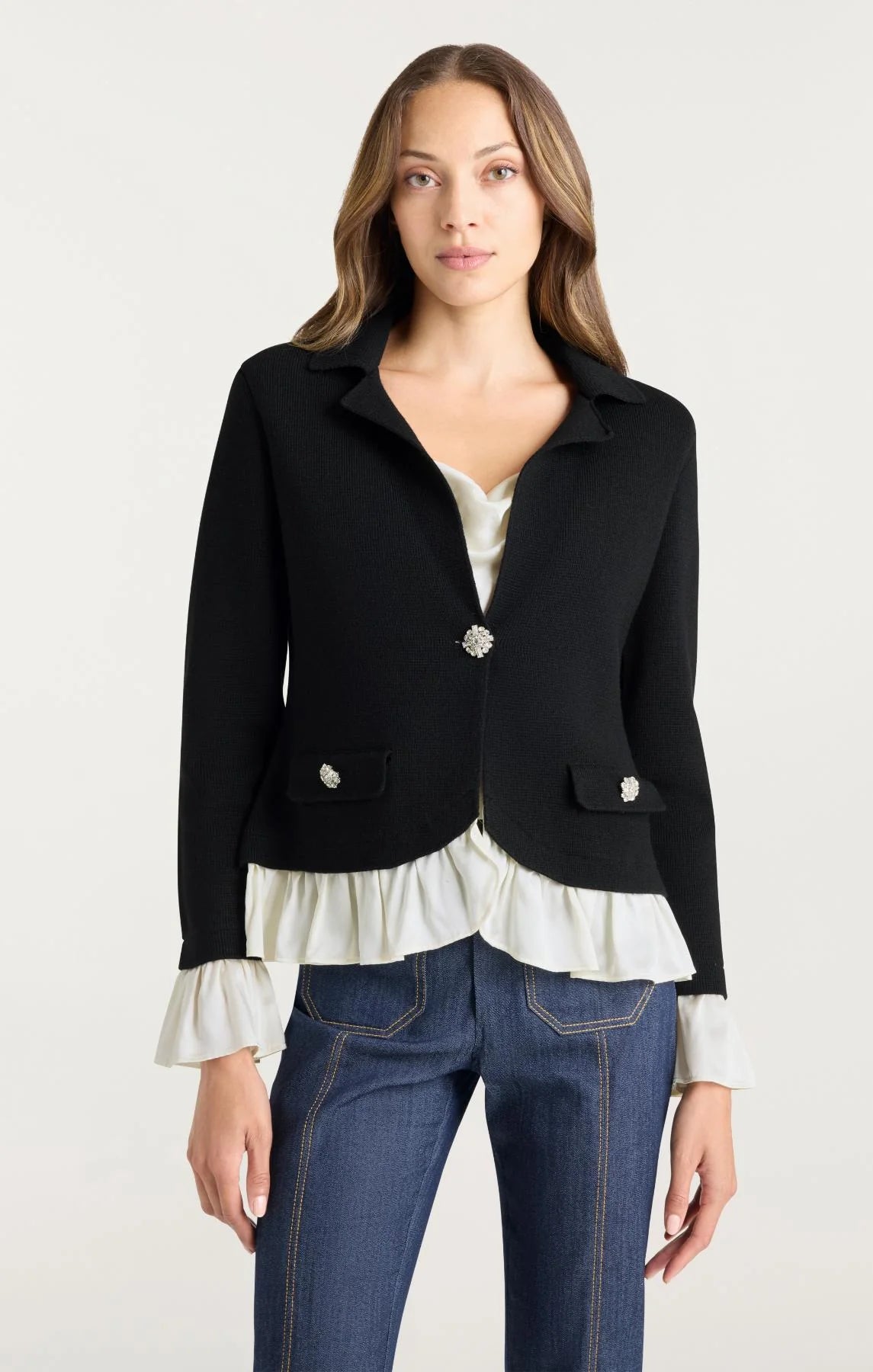 Melisan Jacket Black/Ivory - Cinq á Sept
