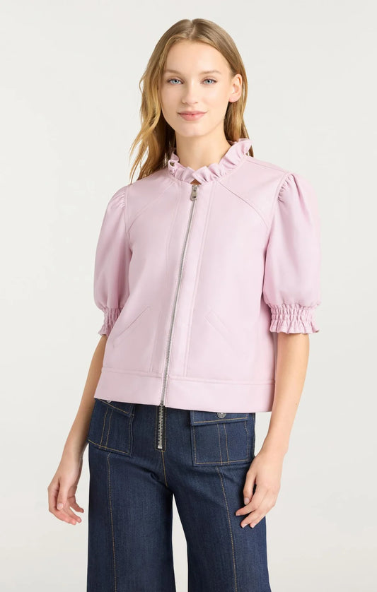 Vegan Leather Anabella Jacket Soft Peony - Cinq à Sept