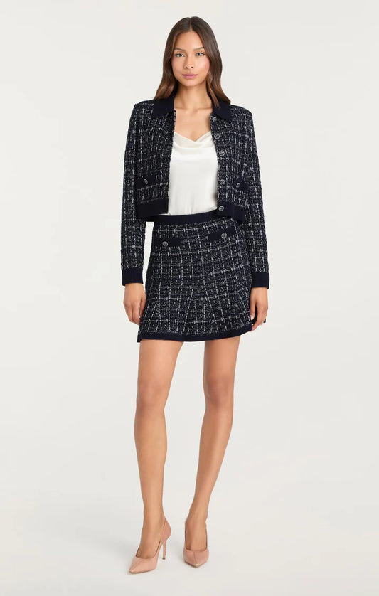 Ainara Cardigan Navy/Silver - Cinq à Sept