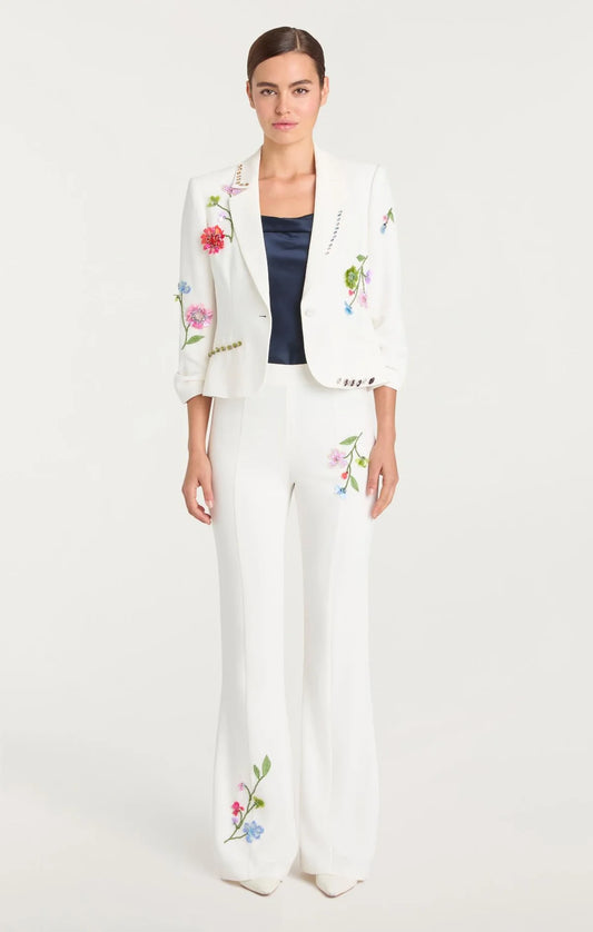 Floral Vine Le Petit Khloe Blazer Ivory/Multi - Cinq à Sept