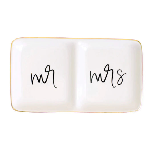 Mr. and Mrs. Jewelry Dish - Sweet Water Decor