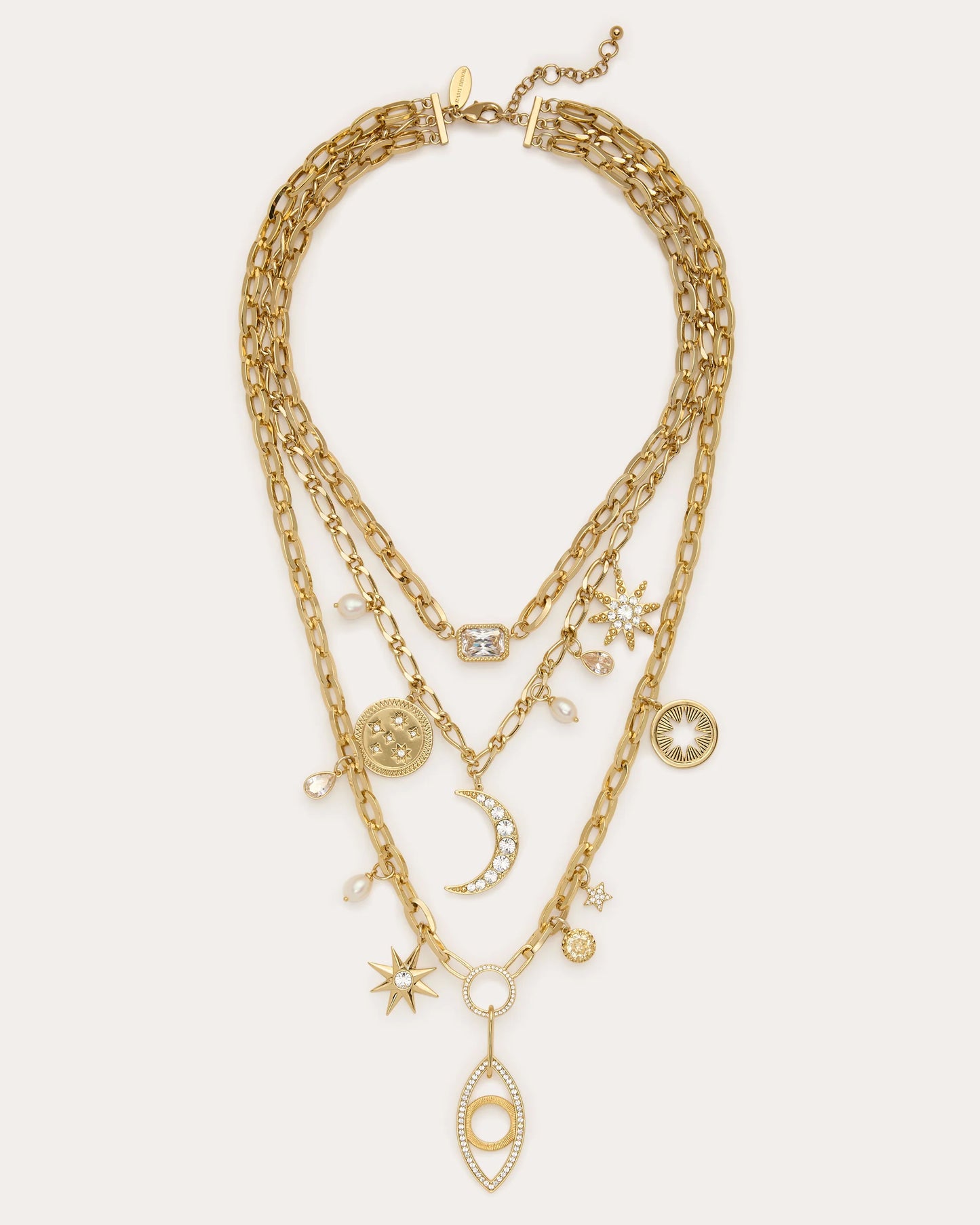 Kahleah Layered Charm Necklace Gold - Ramy Brook