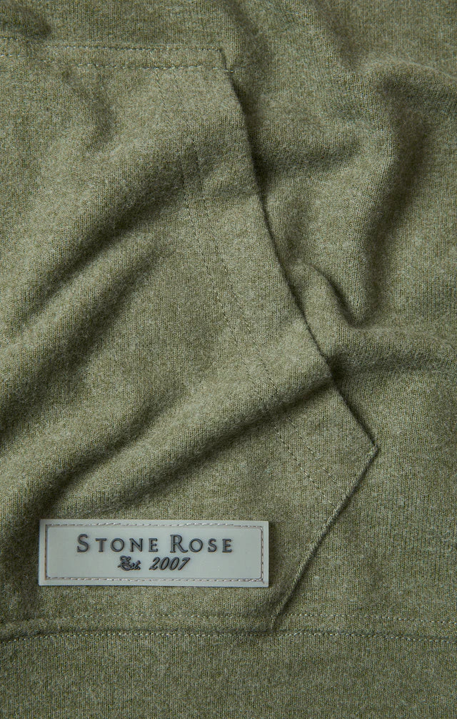 Solid Fleece Hoodie Sage - Stone Rose