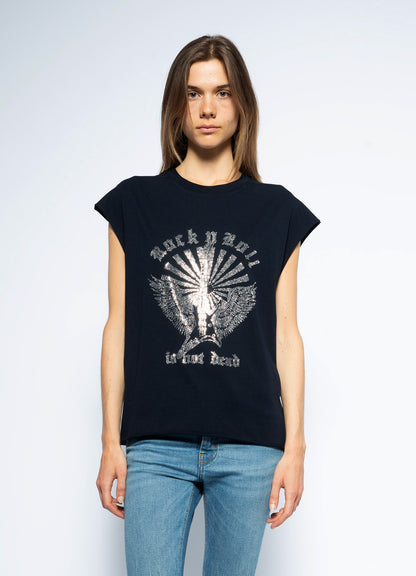 Cloe Guitar Wings Tank Top Encre - Zadig & Voltaire