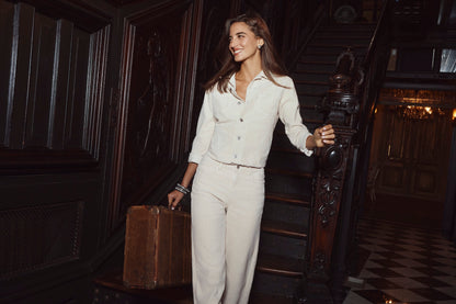 Scottie Corduroy Wide-Leg Jean French Vanilla - L'AGENCE