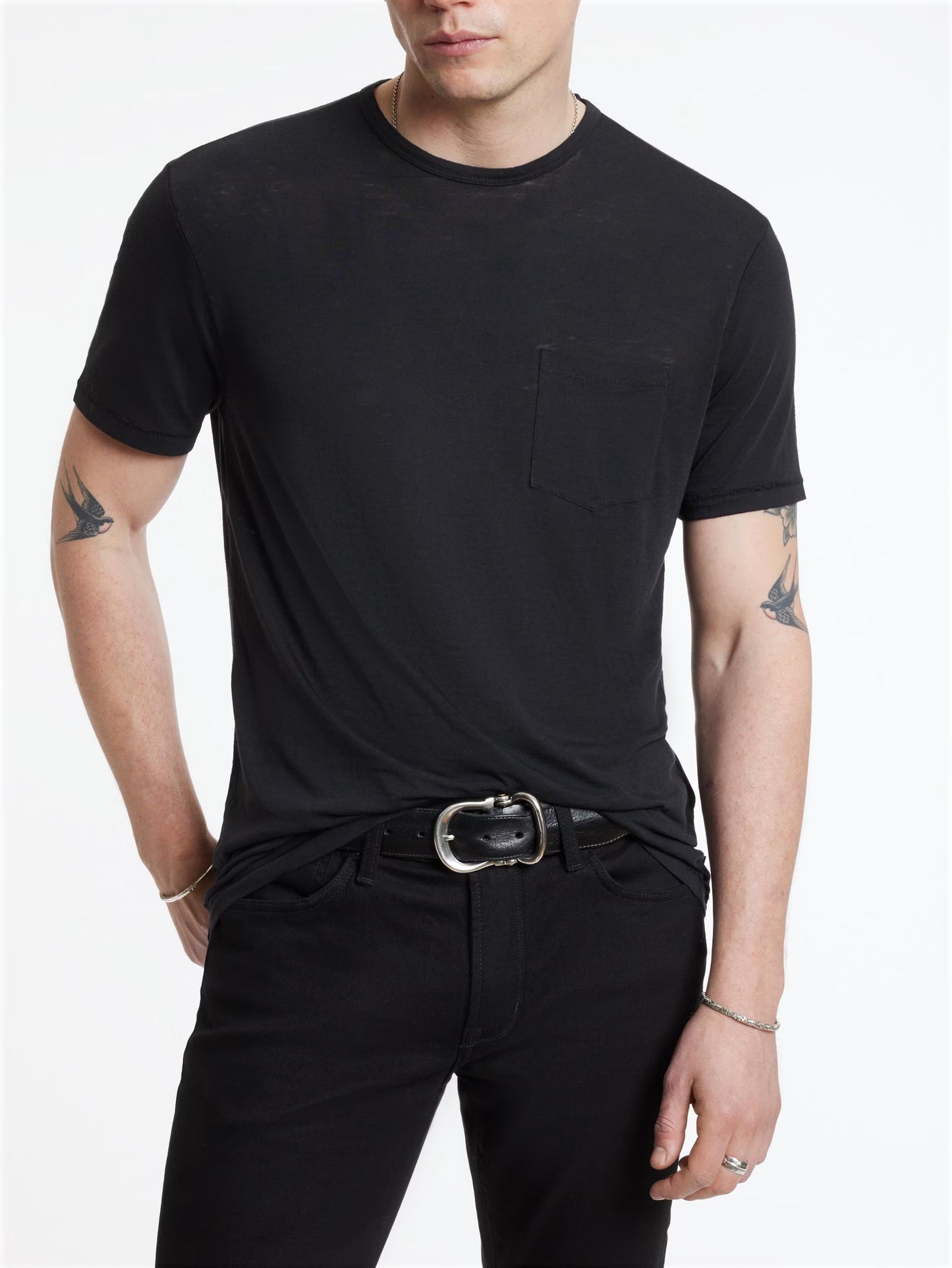 Bond Burnout T-Shirt Black - John Varvatos