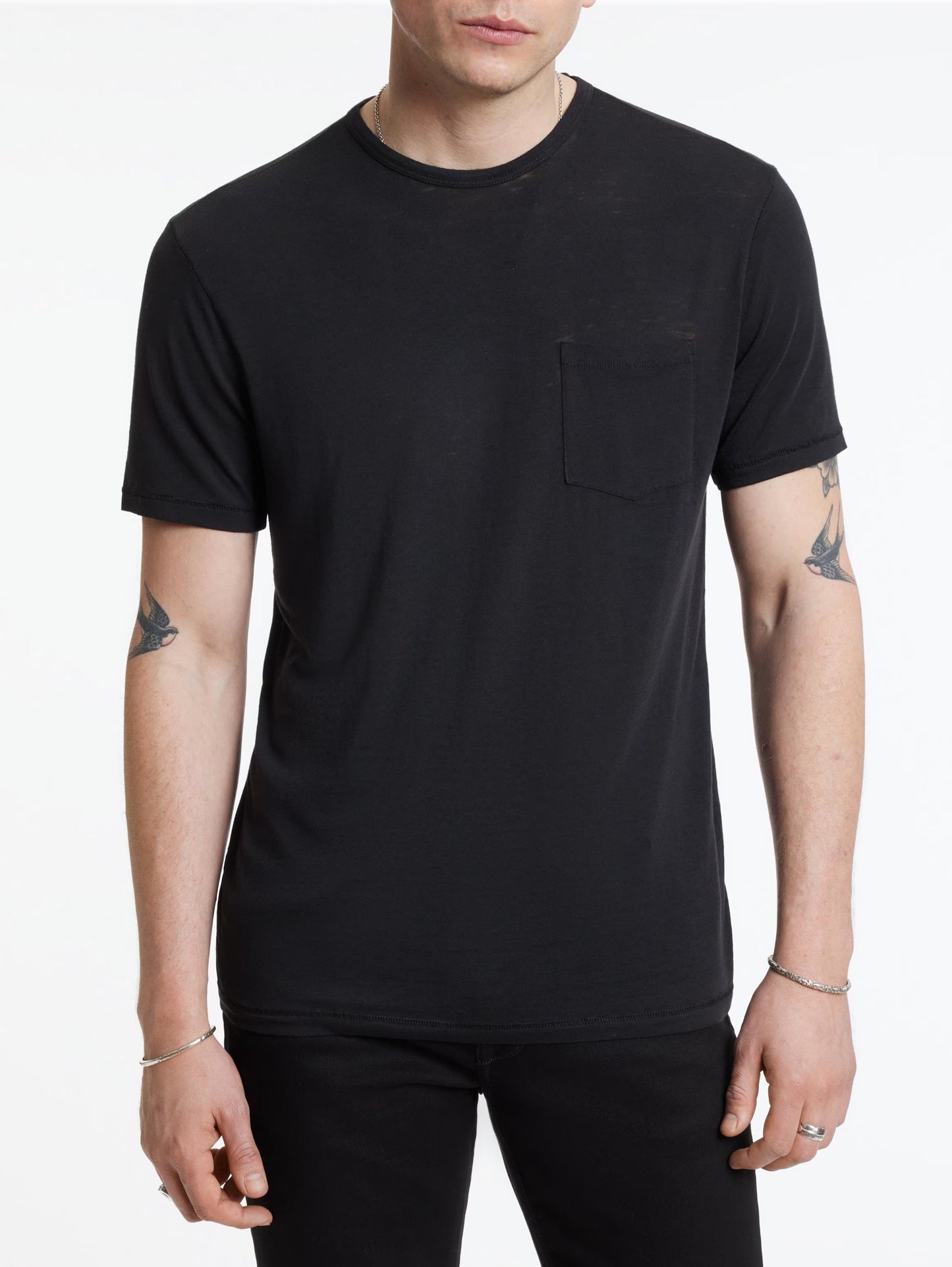 Bond Burnout T-Shirt Black - John Varvatos