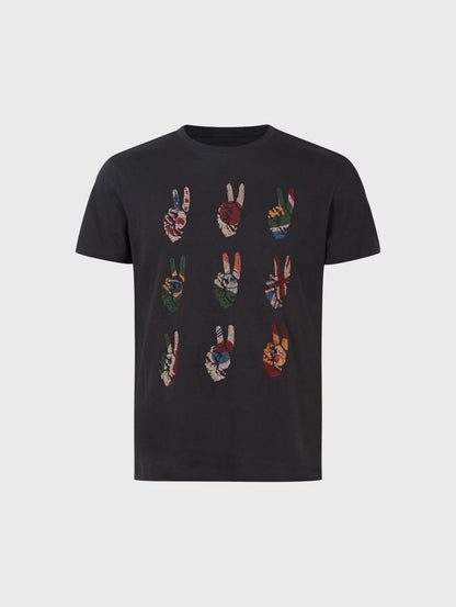 Multi Peace Hand Tee Black - John Varvatos