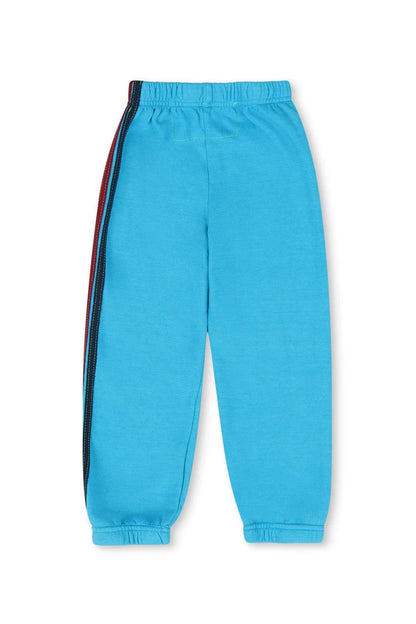 Kid's 5 Stripe Sweatpants Neon Blue - Aviator Nation