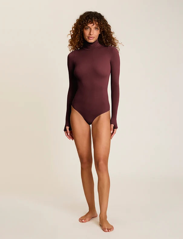Ballet Long Sleeve Turtleneck Bodysuit Raisin - Commando
