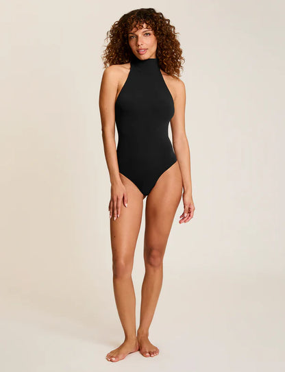 Ballet Turtleneck Halter Bodysuit Black - Commando
