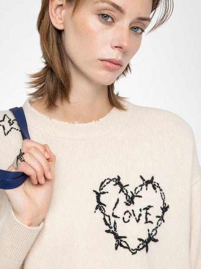 Marcuz Cashmere Sweater Ecru - Zadig & Voltaire