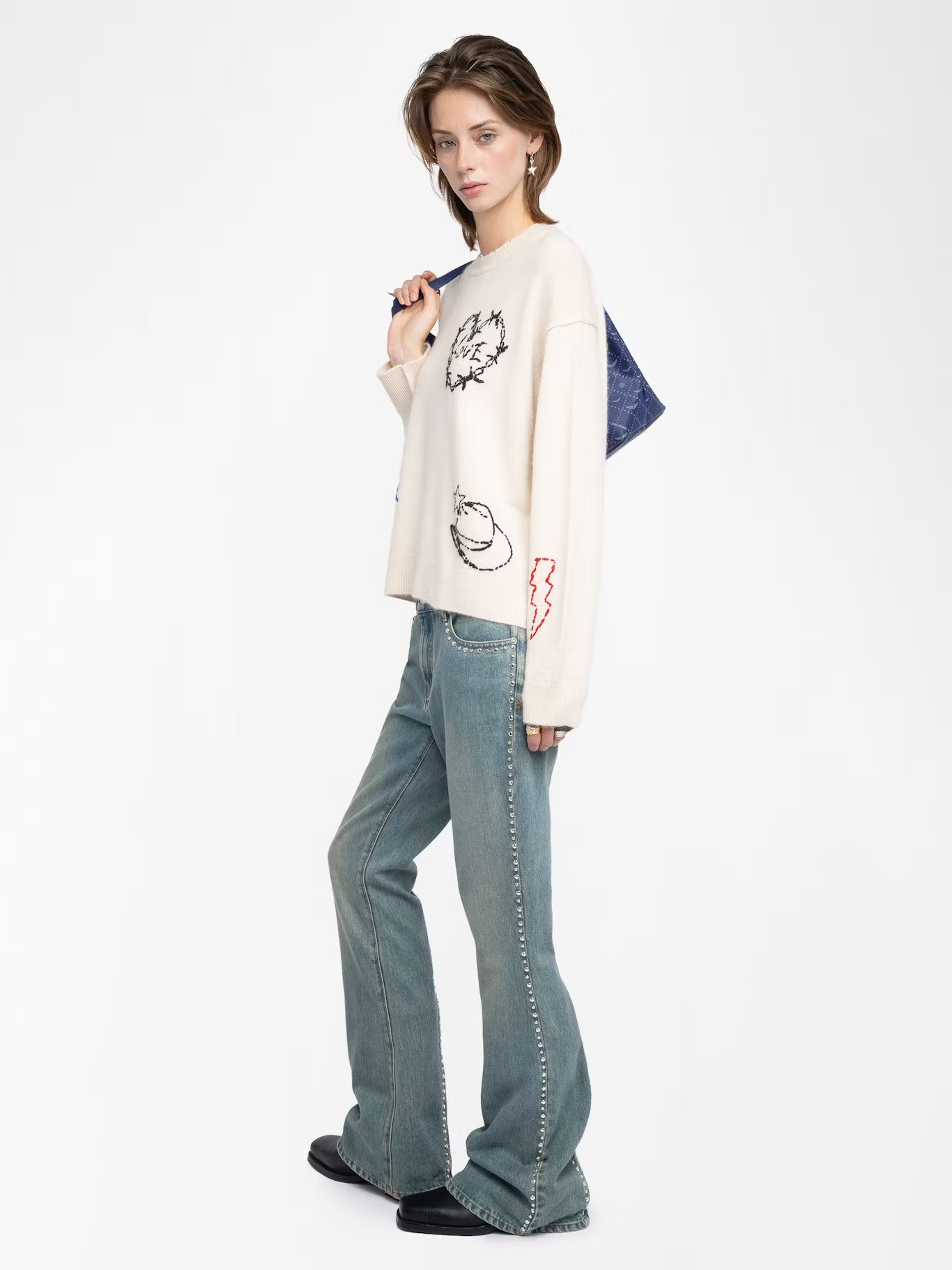 Marcuz Cashmere Sweater Ecru - Zadig & Voltaire