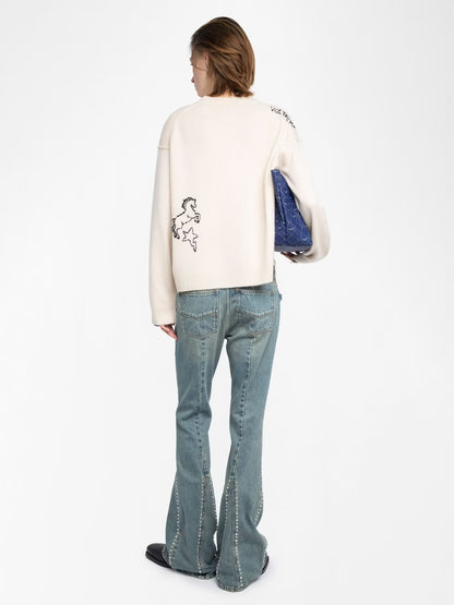 Marcuz Cashmere Sweater Ecru - Zadig & Voltaire