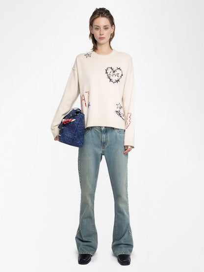 Marcuz Cashmere Sweater Ecru - Zadig & Voltaire