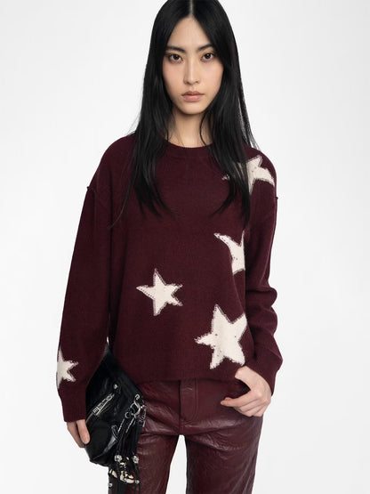 Marcuz Cashmere Sweater Burgundy - Zadig & Voltaire