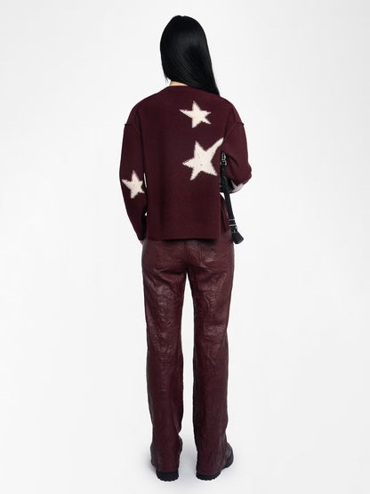 Marcuz Cashmere Sweater Burgundy - Zadig & Voltaire