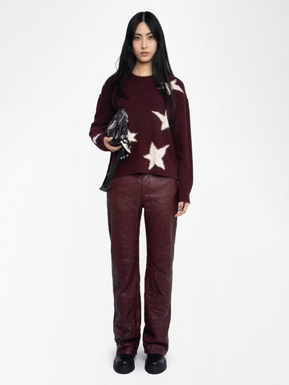 Marcuz Cashmere Sweater Burgundy - Zadig & Voltaire