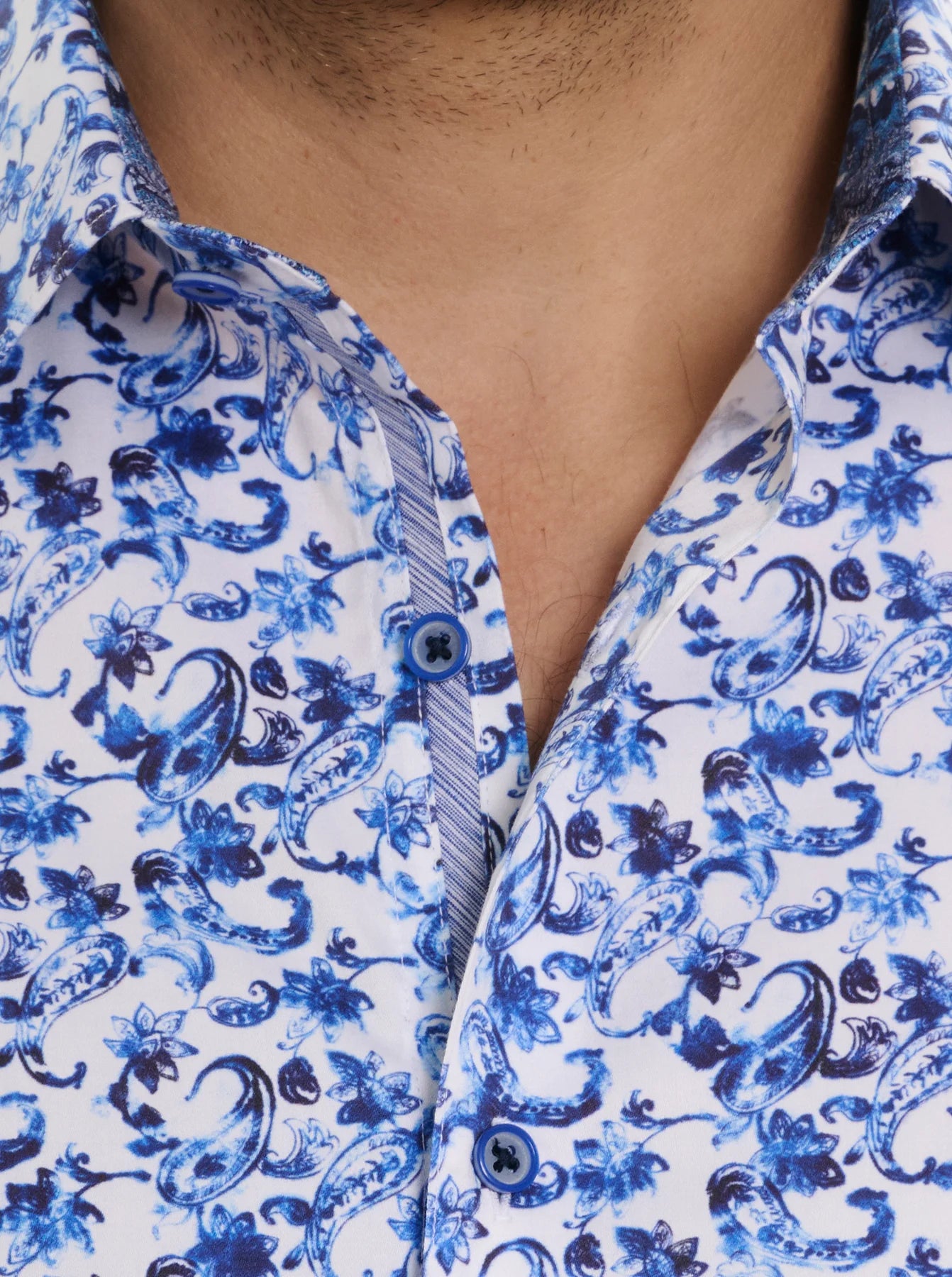 Kaanapali Short Sleeve Button Down Shirt Blue - Robert Graham