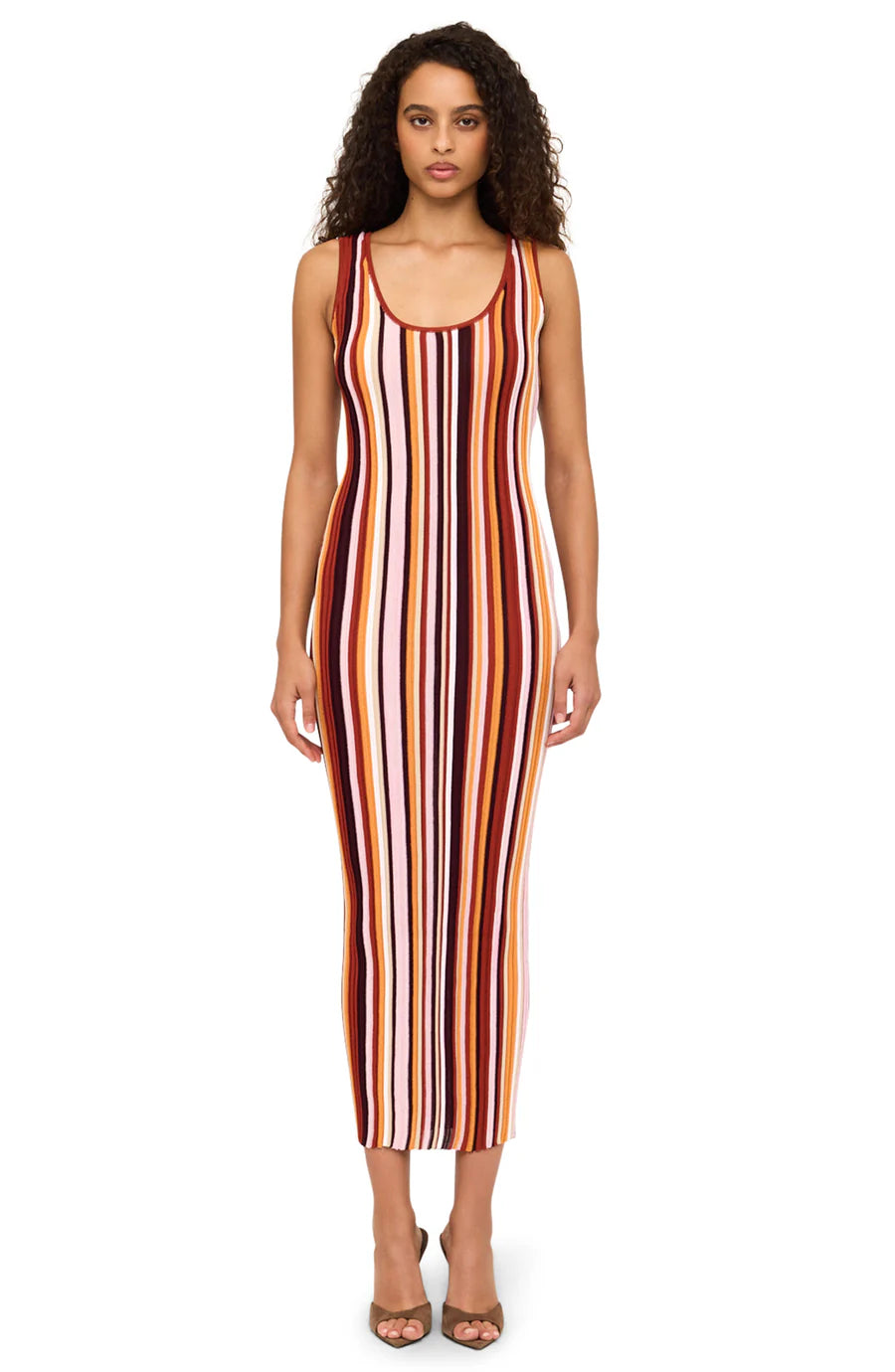Kerry Knit Dress Rust Multi - Ronny Kobo