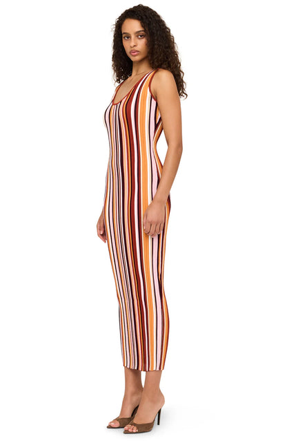 Kerry Knit Dress Rust Multi - Ronny Kobo