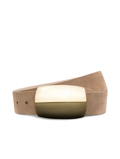 Milou Suede Belt Cappuccino - L'AGENCE