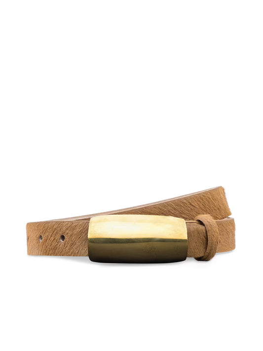 Marlowe Belt Tan Calf Hair - L'AGENCE