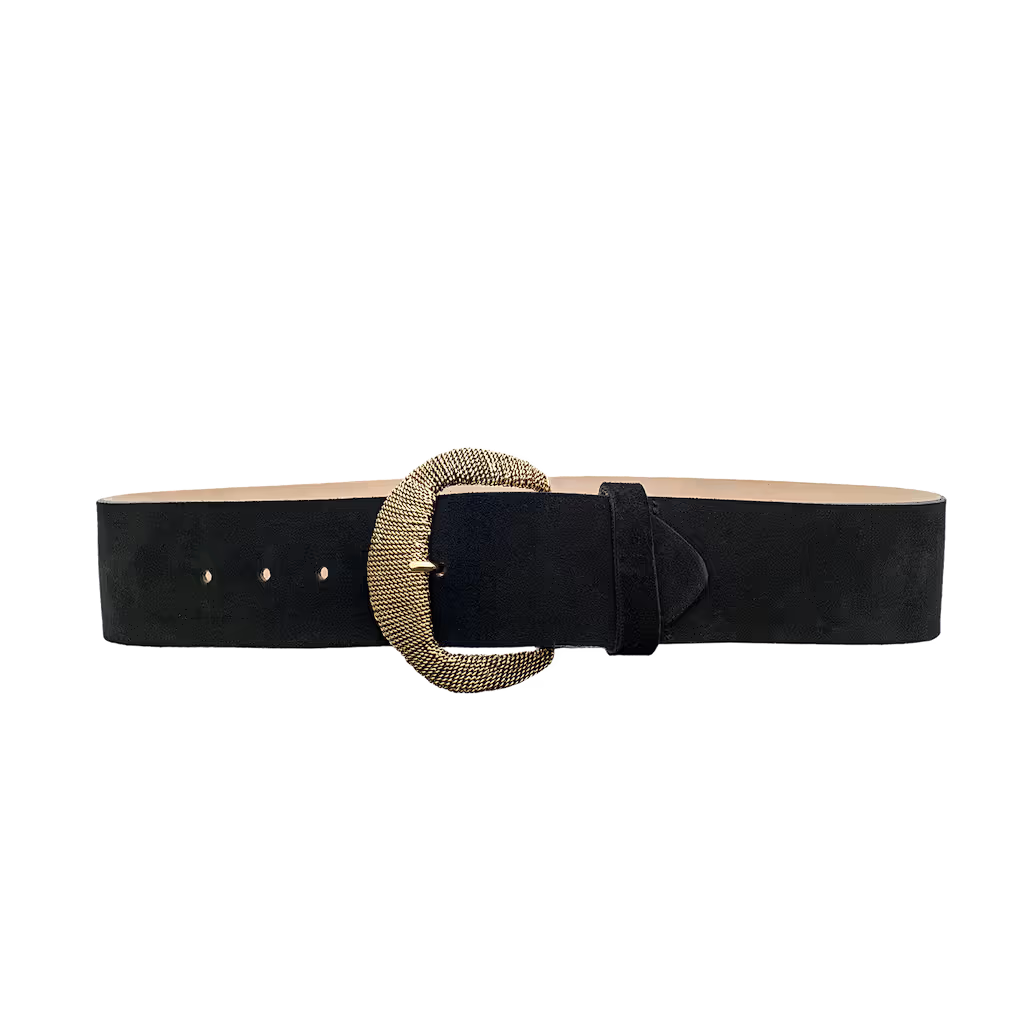 Roden Suede Belt Black - L'AGENCE