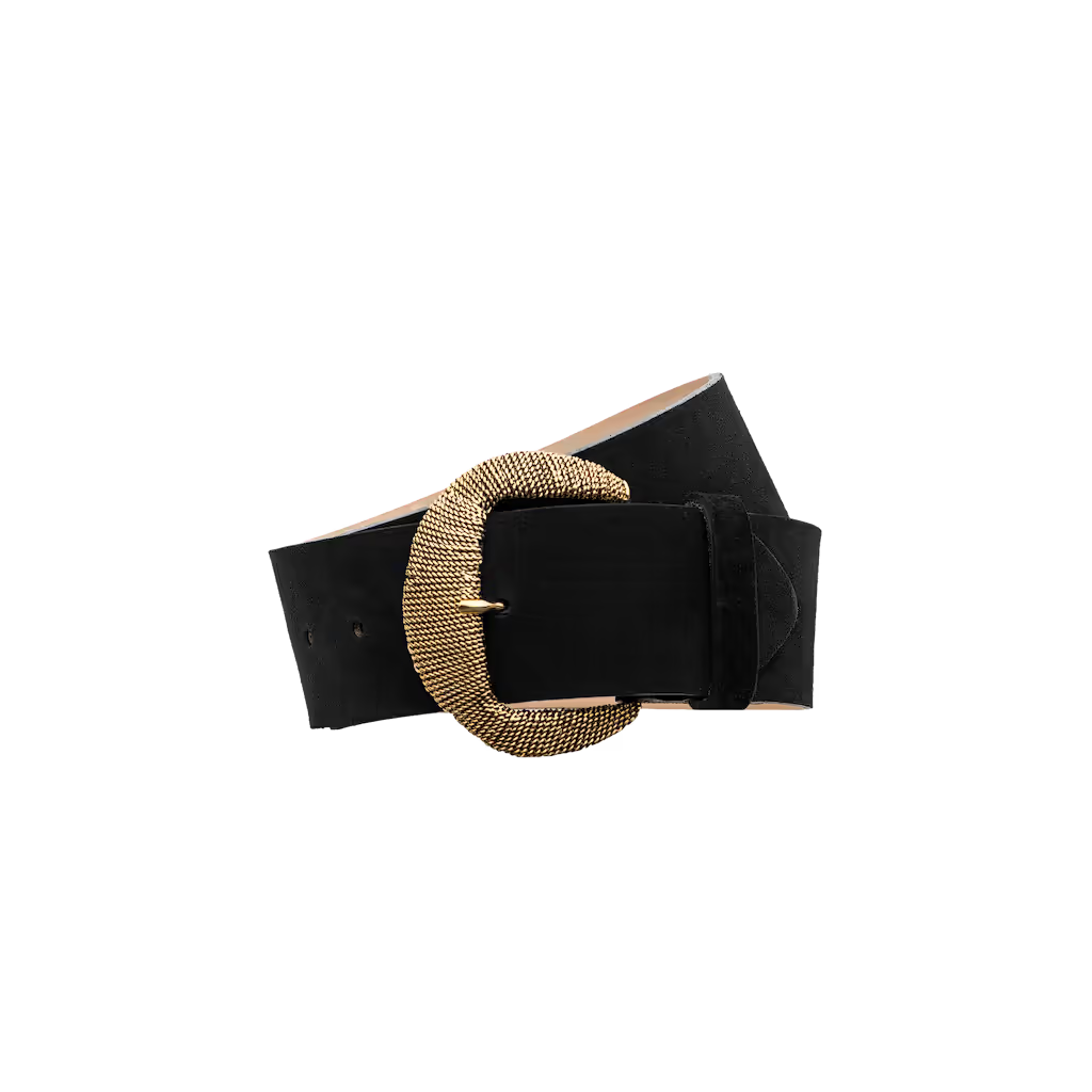 Roden Suede Belt Black - L'AGENCE