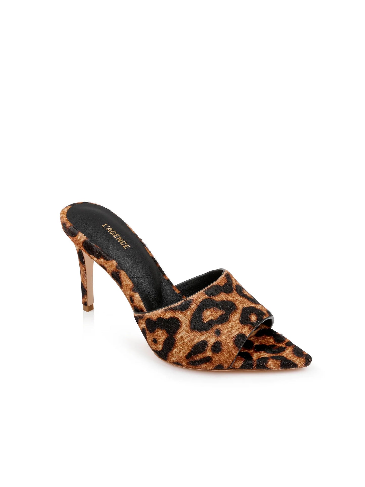 Lolita Open Toe Mule Natural Leopard Hair - L'AGENCE